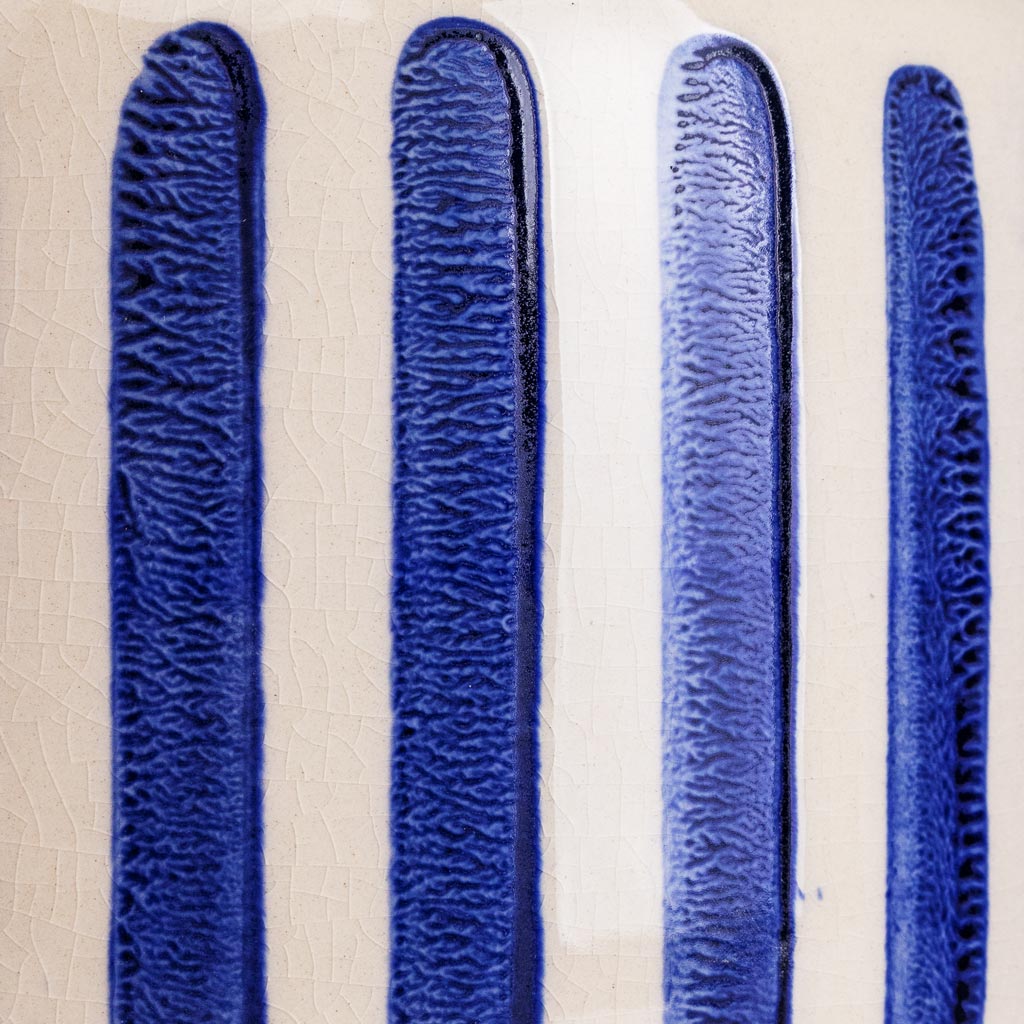 Stripe Pot Blue - 21x18cm