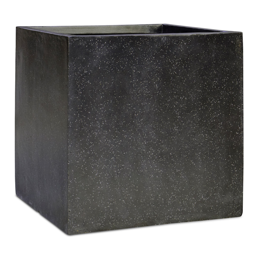 Terrazzo Cube Planter - Black XL