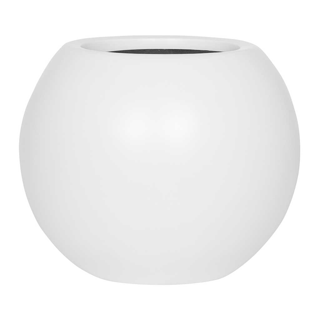 Beth Ball Plant Pot - Matt White - Medium