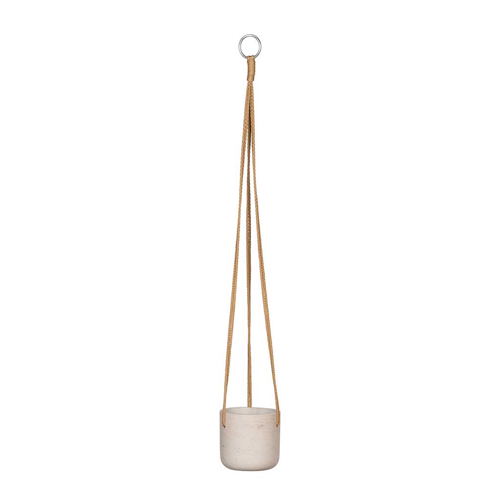 Charlie Hanging Plant Pot - Grey Washed - Small