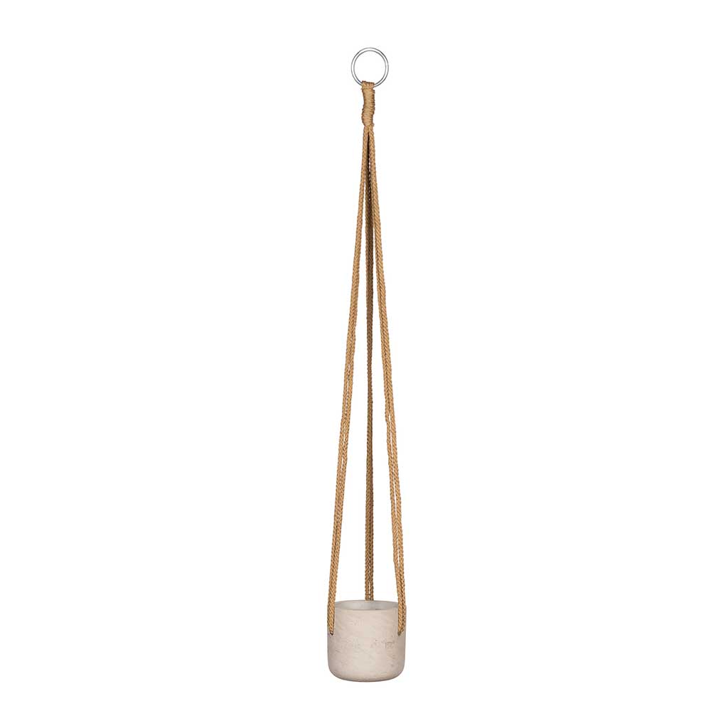 Charlie Hanging Plant Pot - Grey Washed - X Small