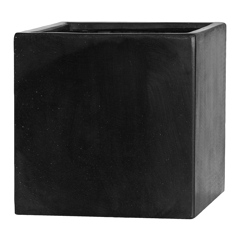 Fleur Natural Cube Planter - Black - Large