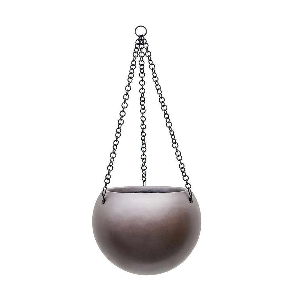 Gradient Hanging Plant Globe - Matt Coffee