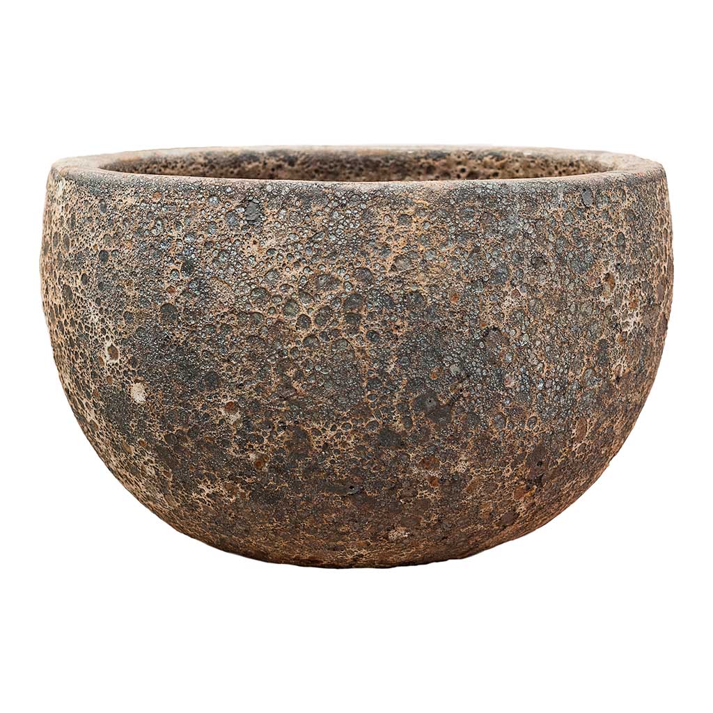 Lava Bowl Relic Planter Rust