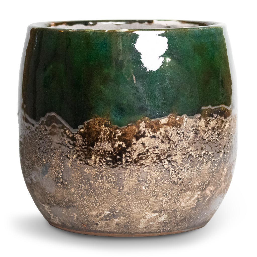 Lindy Plant Pot Black Green