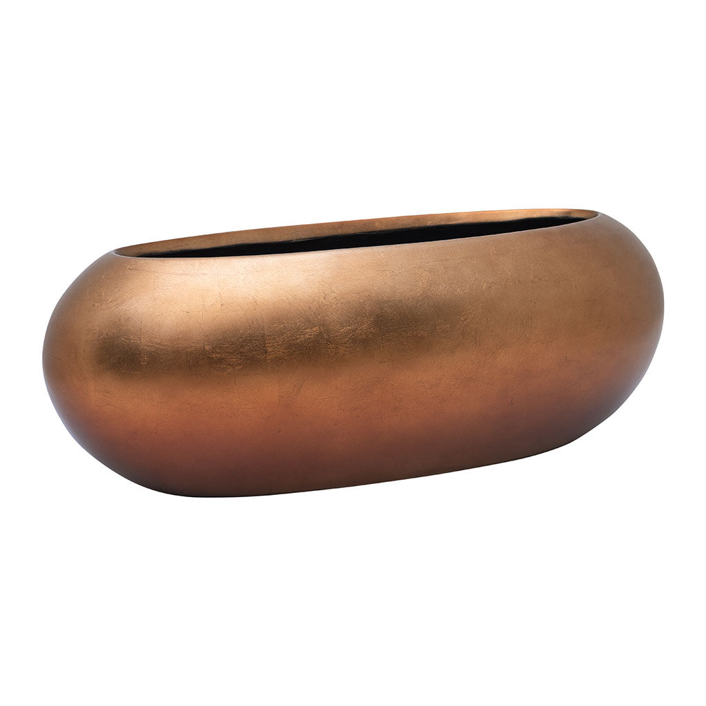 Metallic Boat Planter - Matt Copper