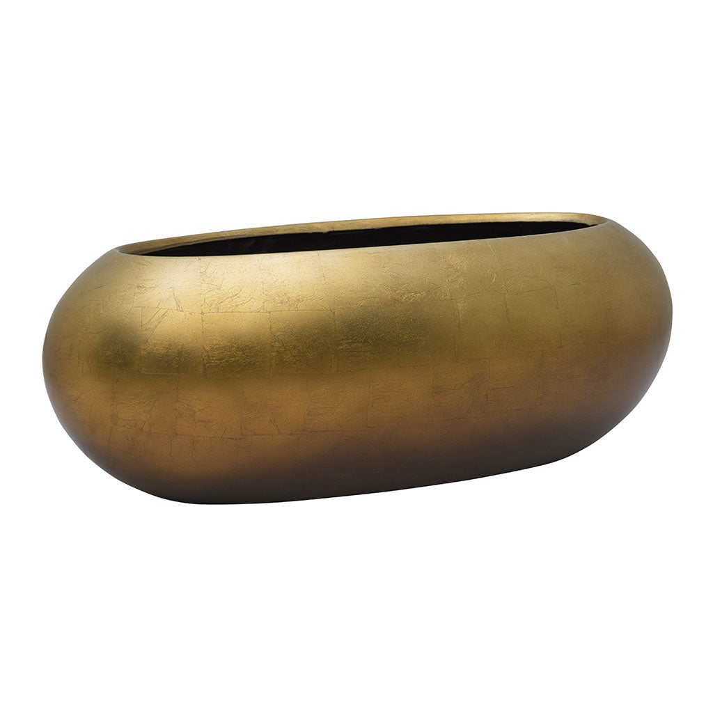 Metallic Boat Planter - Matt Honey