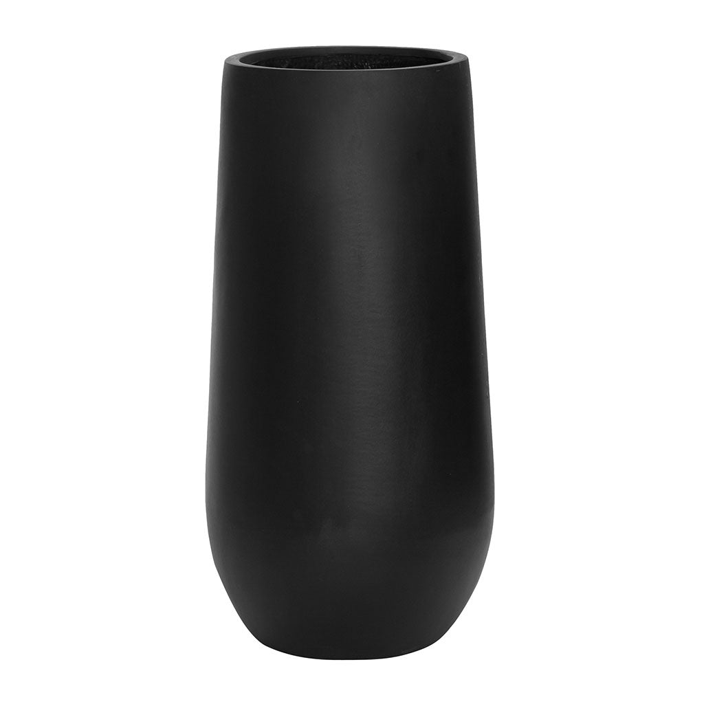 Nax Natural Tall Planter - Black Small