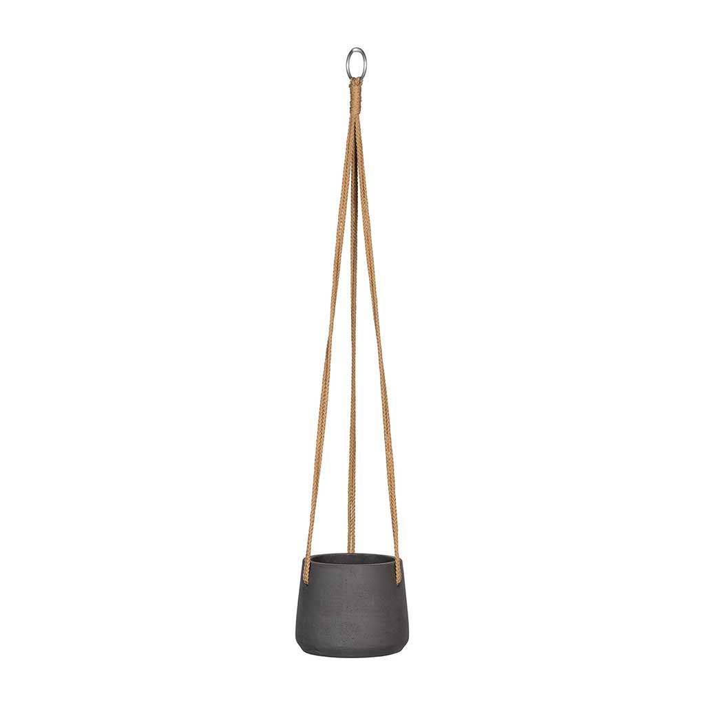 Patt Hanging Plant Pot - Black Washed - XSmall