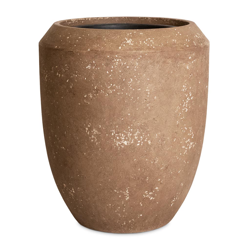 Polystone Coated Plain Coppa Planter - Rock