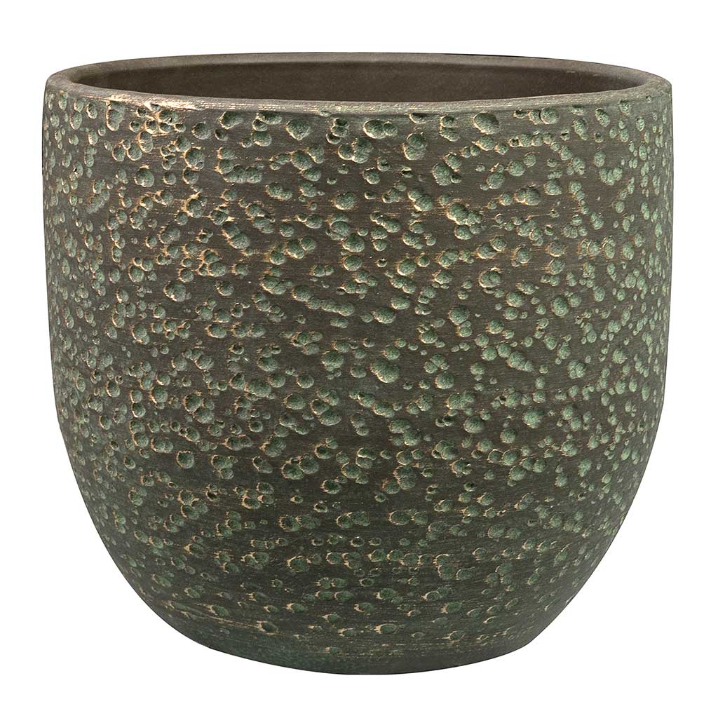 Rinca Plant Pot - Shiny Green - Medium