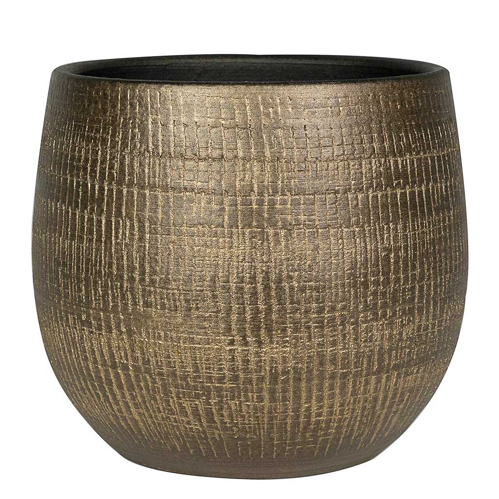 Ryan Plant Pot Shiny Gold Medium