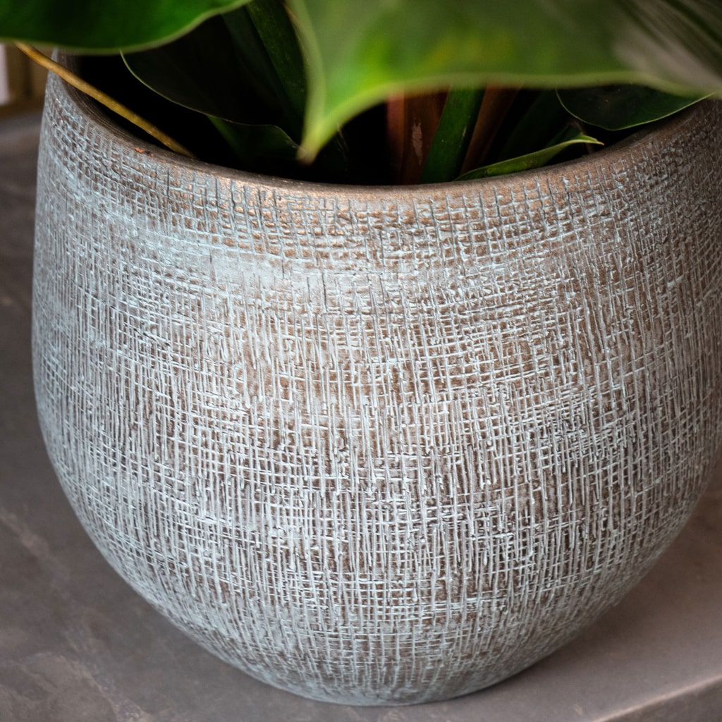 Ryan Plant Pot Blue Gold Large