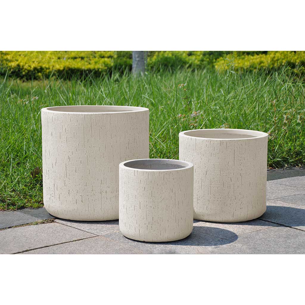 Raindrop Round Planters - Stone