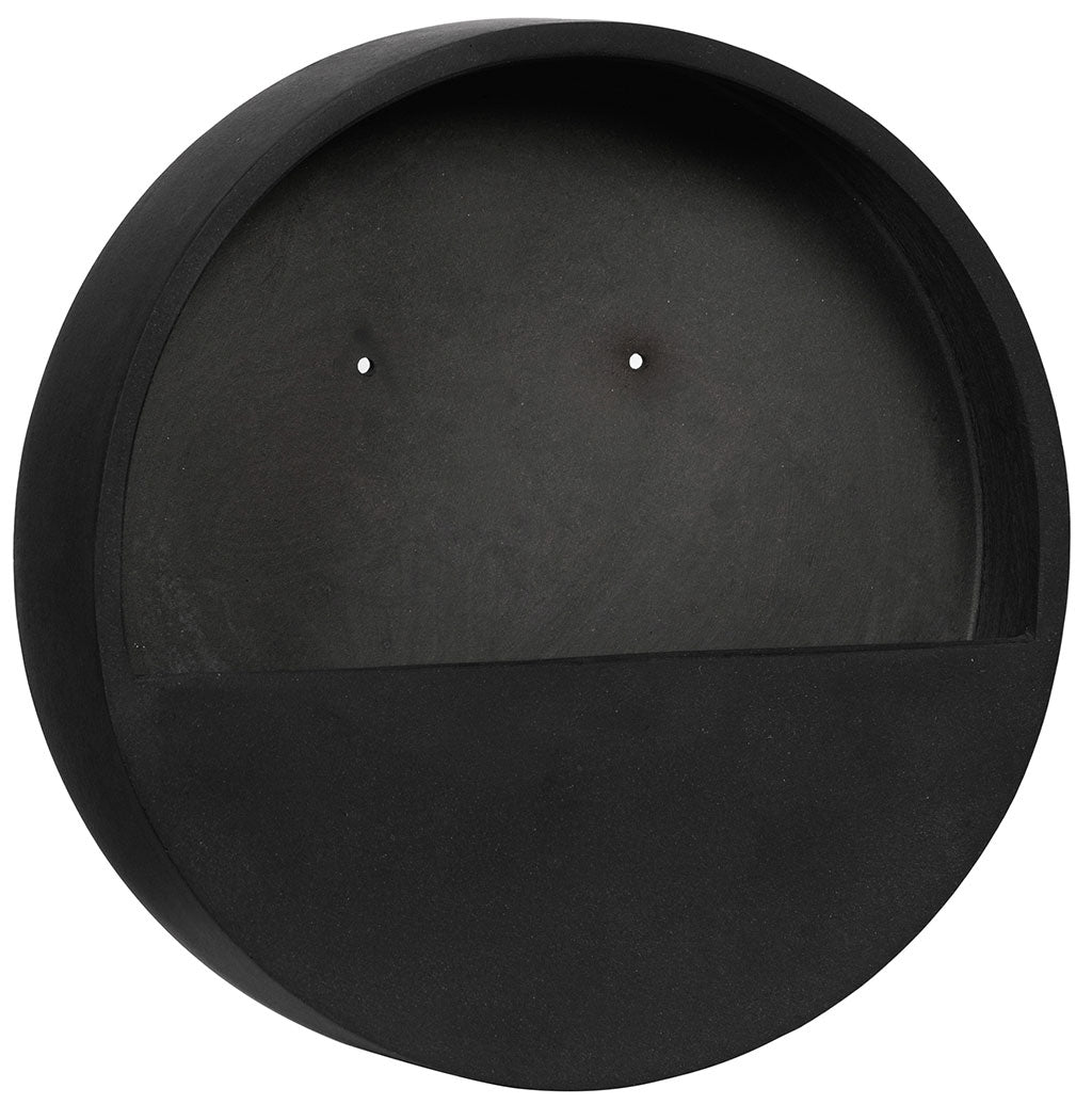 Wally Natural Wall Planter - Black Angled